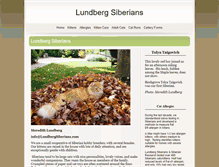 Tablet Screenshot of lundbergsiberians.com